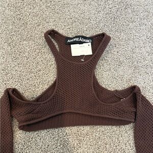Andre Adamo Brown Knit Top